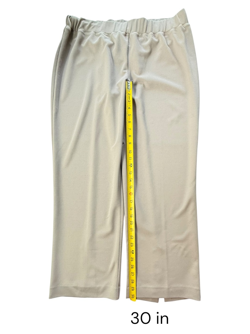 Ming Wang Womens Pull On Pants Taupe Straight Leg Elastic Waist Size XL NWT - Picture 10 of 12